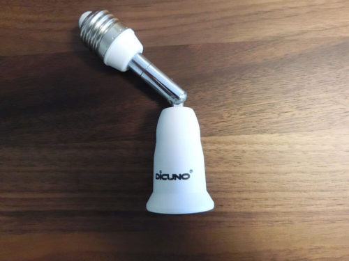  DiCUNO E26→E26口金延長アダプター E26延長ソケット 角度可調 2個セット 