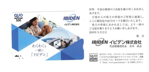 イビデン(4062)株主優待