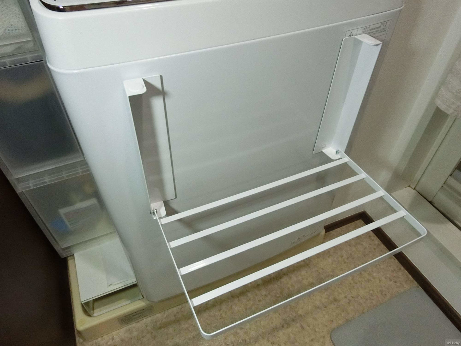 【超便利】山崎実業の洗濯機に付ける省スペースラック5096